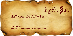 Ékes Zsófia névjegykártya
