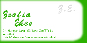 zsofia ekes business card